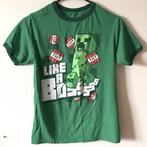 KIDS Boys Minecraft ringer tee